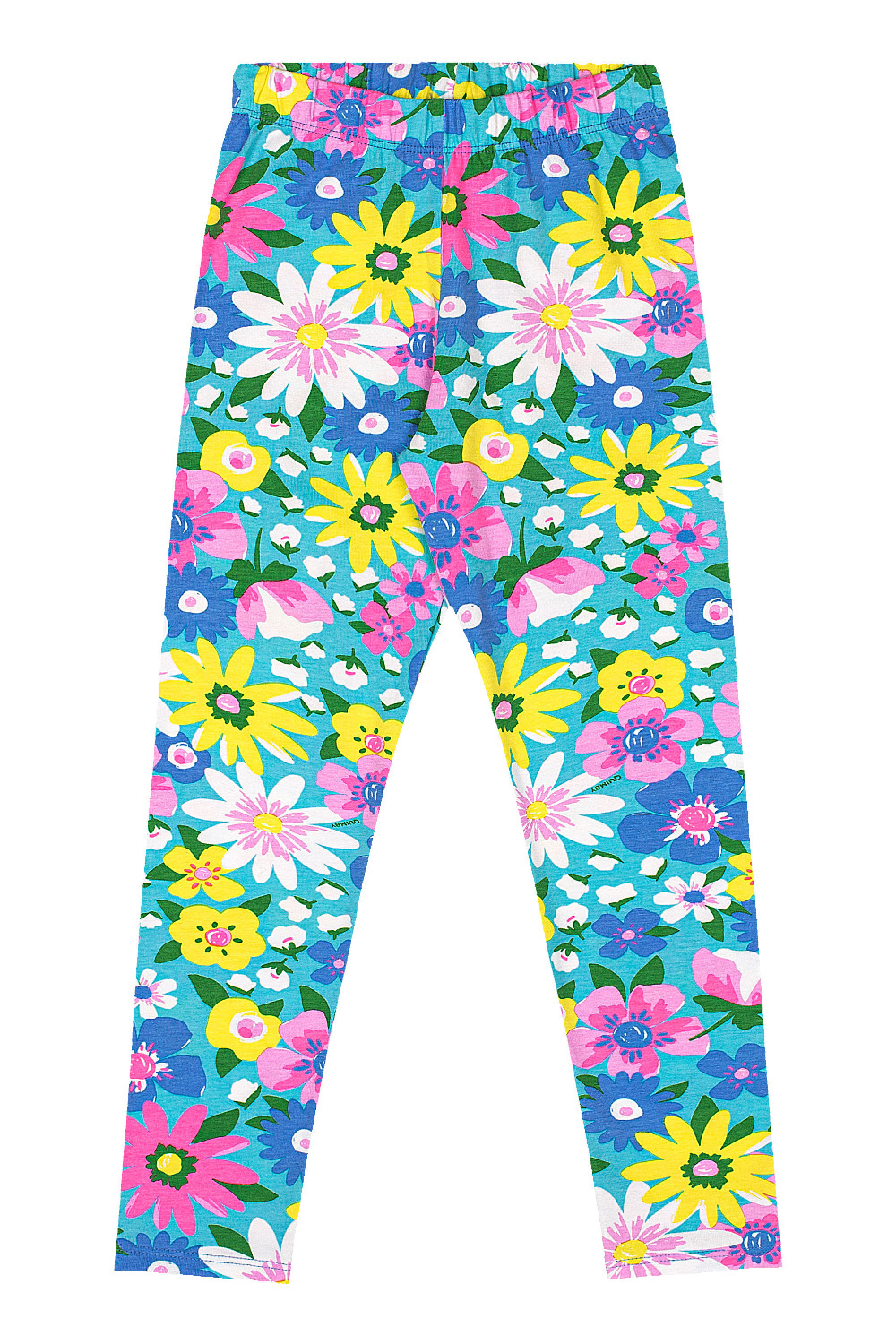 Conjunto Infantil Blusa com Strass e Calça Legging Floral (Branco) Quimby - Imagem 4